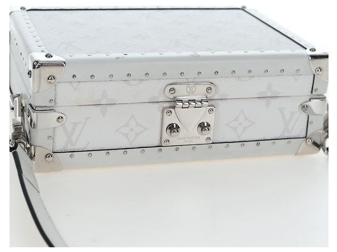 LOUIS VUITTON Tiger Lama Monogram Clutch Box White LV Auth 202290SAM Bianco - vista 15