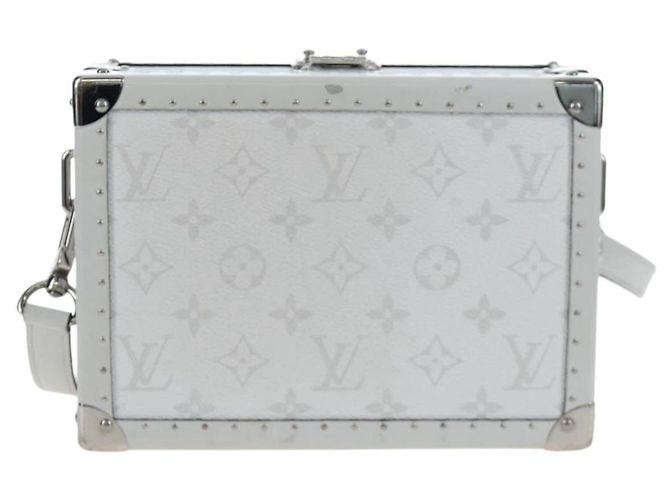 LOUIS VUITTON Tiger Lama Monogram Clutch Box White LV Auth 202290SAM Bianco - vista 2