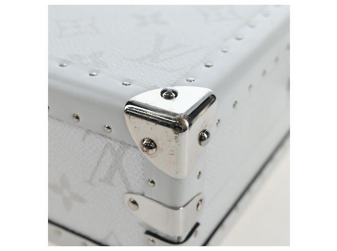LOUIS VUITTON Tiger Lama Monogram Clutch Box White LV Auth 202290SAM Bianco - vista 23