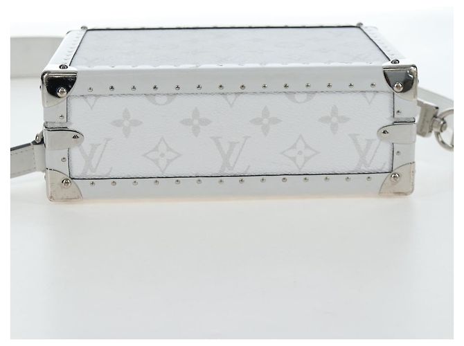 LOUIS VUITTON Tiger Lama Monogram Clutch Box White LV Auth 202290SAM Bianco - vista 8