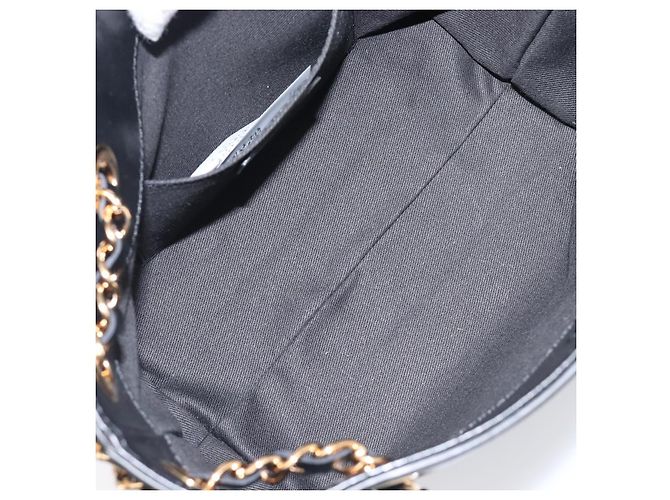 Borsa a tracolla con catena VERSACE in pelle nera e oro Auth 200692V Nero D'oro - vista 11