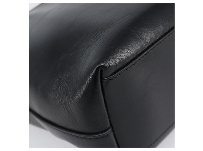 Borsa a tracolla con catena VERSACE in pelle nera e oro Auth 200692V Nero D'oro - vista 16