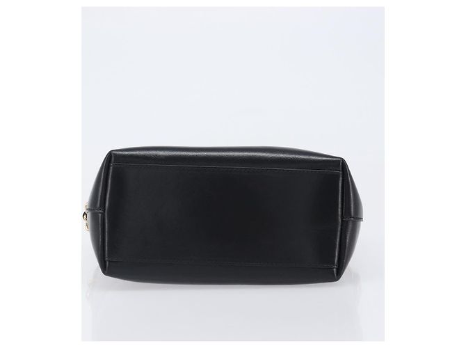 Borsa a tracolla con catena VERSACE in pelle nera e oro Auth 200692V Nero D'oro - vista 5