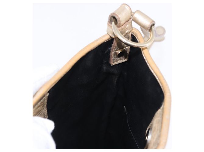 Autre Marque Borsa a tracolla SAINT LAURENT Canvas Beige Gold Tone Auth ka6165 - vista 15