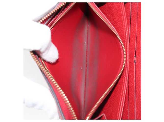 LOUIS VUITTON Monogram Empreinte Zippy Long Wallet Red M60737 LV Auth 200689 Rot - Ansicht 11