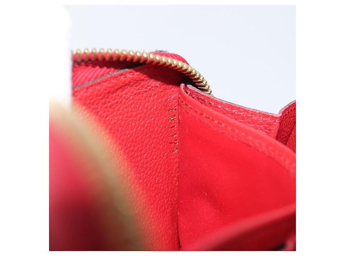 LOUIS VUITTON Monogram Empreinte Zippy Long Wallet Red M60737 LV Auth 200689 Rot - Ansicht 12