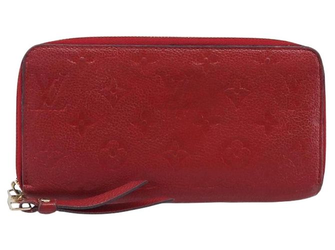 LOUIS VUITTON Monogram Empreinte Zippy Long Wallet Red M60737 LV Auth 200689 Rot - Ansicht 13