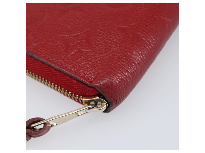 LOUIS VUITTON Monogram Empreinte Zippy Long Wallet Red M60737 LV Auth 200689 Rot - Ansicht 14