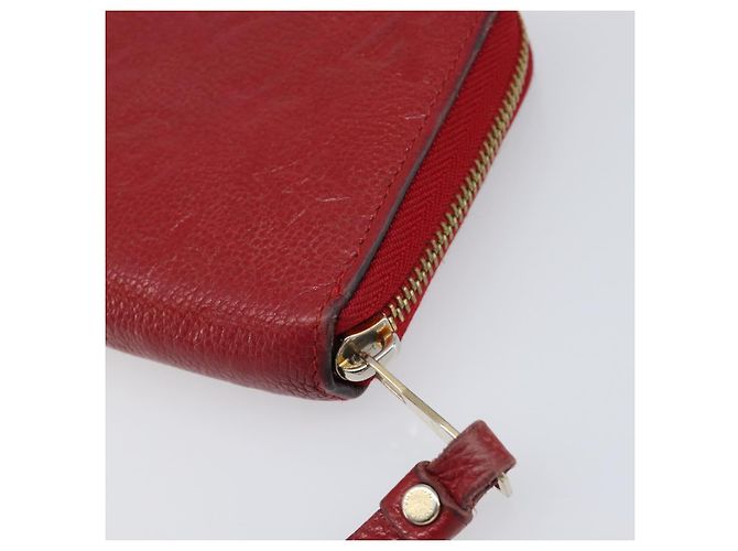 LOUIS VUITTON Monogram Empreinte Zippy Long Wallet Red M60737 LV Auth 200689 Rot - Ansicht 15