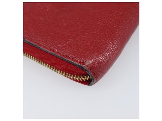 LOUIS VUITTON Monogram Empreinte Zippy Long Wallet Red M60737 LV Auth 200689 Rot - Ansicht 16