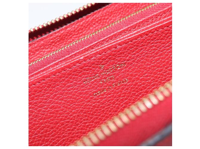 LOUIS VUITTON Monogram Empreinte Zippy Long Wallet Red M60737 LV Auth 200689 Rot - Ansicht 17