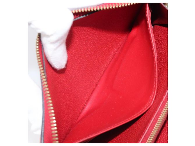 LOUIS VUITTON Monogram Empreinte Zippy Long Wallet Red M60737 LV Auth 200689 Rot - Ansicht 18