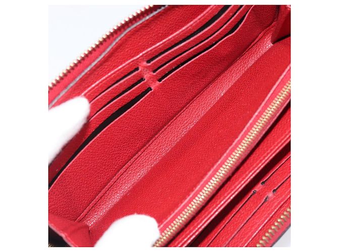 LOUIS VUITTON Monogram Empreinte Zippy Long Wallet Red M60737 LV Auth 200689 Rot - Ansicht 19