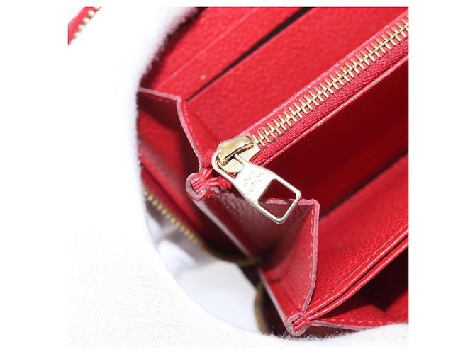 LOUIS VUITTON Monogram Empreinte Zippy Long Wallet Red M60737 LV Auth 200689 Rot - Ansicht 20