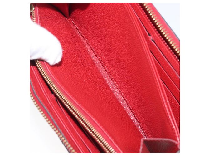 LOUIS VUITTON Monogram Empreinte Zippy Long Wallet Red M60737 LV Auth 200689 Rot - Ansicht 21