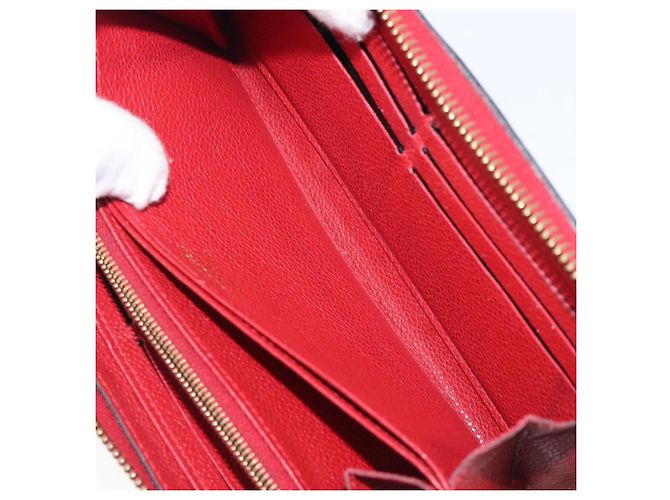 LOUIS VUITTON Monogram Empreinte Zippy Long Wallet Red M60737 LV Auth 200689 Rot - Ansicht 22