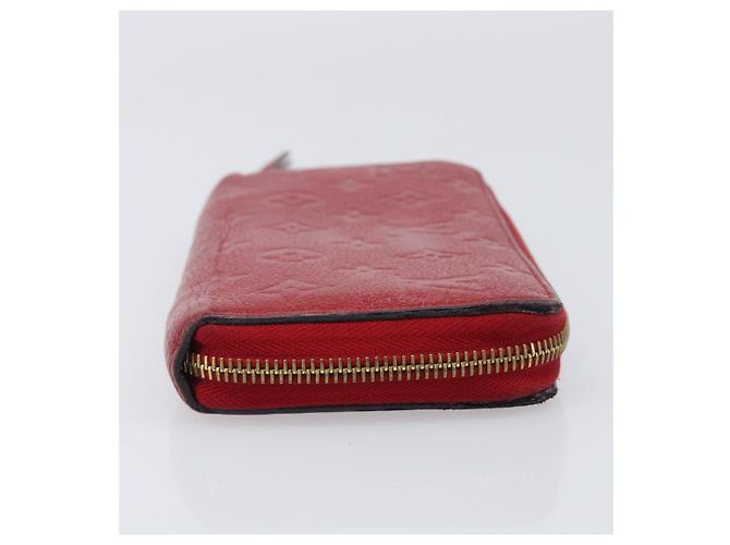 LOUIS VUITTON Monogram Empreinte Zippy Long Wallet Red M60737 LV Auth 200689 Rot - Ansicht 3