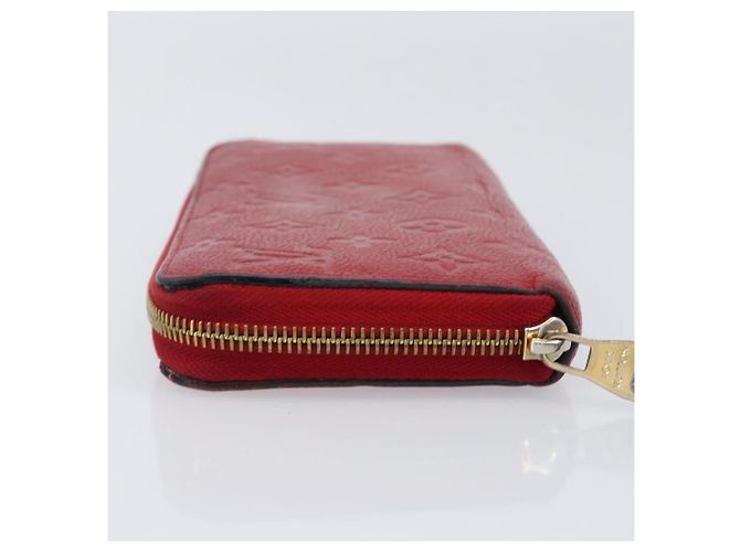 LOUIS VUITTON Monogram Empreinte Zippy Long Wallet Red M60737 LV Auth 200689 Rot - Ansicht 4