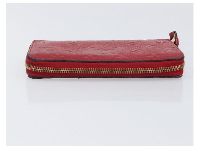 LOUIS VUITTON Monogram Empreinte Zippy Long Wallet Red M60737 LV Auth 200689 Rot - Ansicht 5