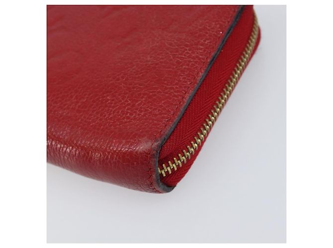 LOUIS VUITTON Monogram Empreinte Zippy Long Wallet Red M60737 LV Auth 200689 Rot - Ansicht 7