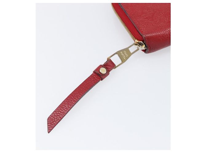 LOUIS VUITTON Monogram Empreinte Zippy Long Wallet Red M60737 LV Auth 200689 Rot - Ansicht 8