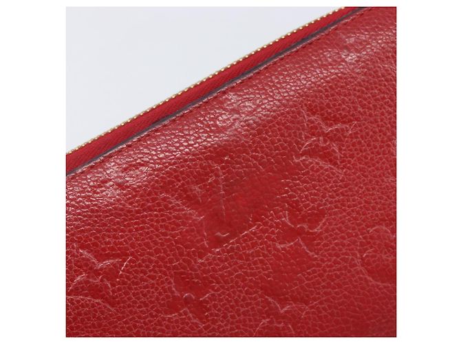 LOUIS VUITTON Monogram Empreinte Zippy Long Wallet Red M60737 LV Auth 200689 Rot - Ansicht 9