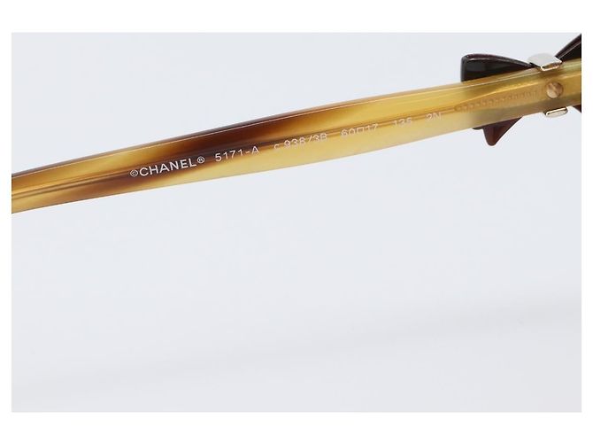 Gafas de sol CHANEL plástico Beige CC Auth 200690A - vista 11