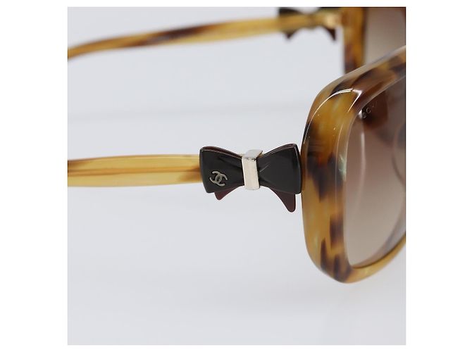 Gafas de sol CHANEL plástico Beige CC Auth 200690A - vista 7