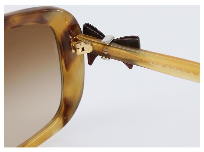 Gafas de sol CHANEL plástico Beige CC Auth 200690A - vista 8