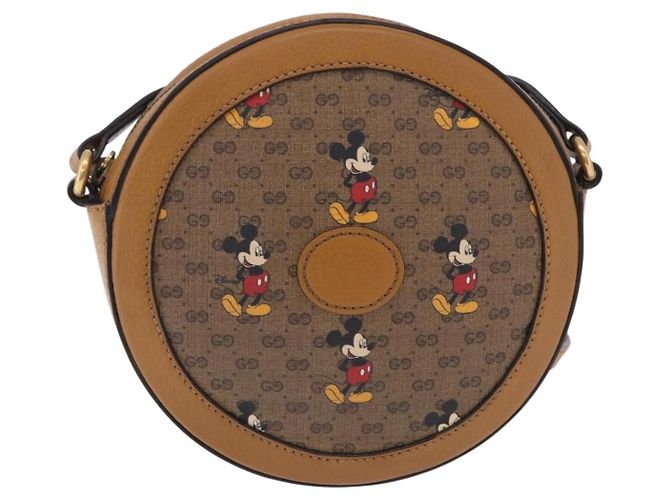 Borsa a tracolla GUCCI x Disney MicroGG Mickey PVC Beige Gold 603938 Auth ka6167 - vista 13