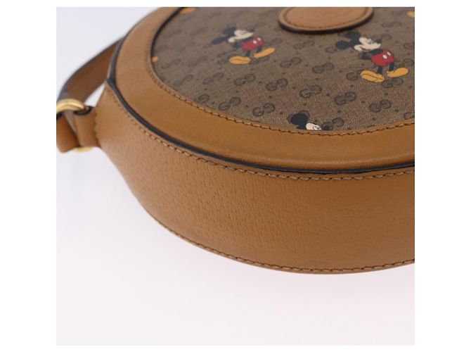 Borsa a tracolla GUCCI x Disney MicroGG Mickey PVC Beige Gold 603938 Auth ka6167 - vista 14