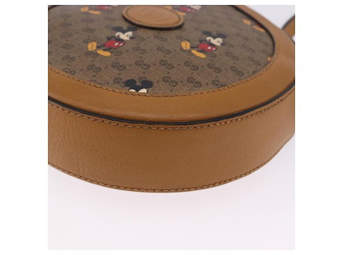 Borsa a tracolla GUCCI x Disney MicroGG Mickey PVC Beige Gold 603938 Auth ka6167 - vista 15