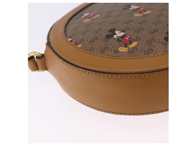 Borsa a tracolla GUCCI x Disney MicroGG Mickey PVC Beige Gold 603938 Auth ka6167 - vista 16