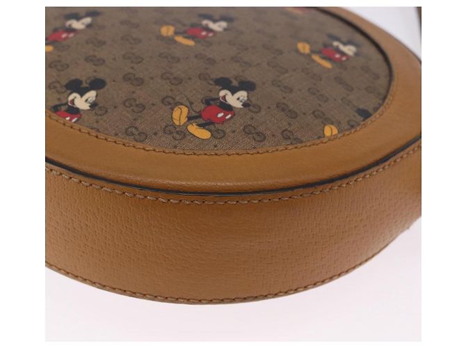 Borsa a tracolla GUCCI x Disney MicroGG Mickey PVC Beige Gold 603938 Auth ka6167 - vista 17
