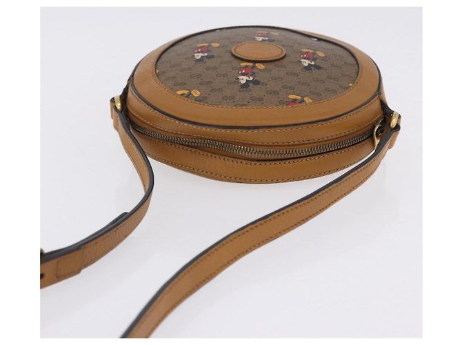 Borsa a tracolla GUCCI x Disney MicroGG Mickey PVC Beige Gold 603938 Auth ka6167 - vista 6