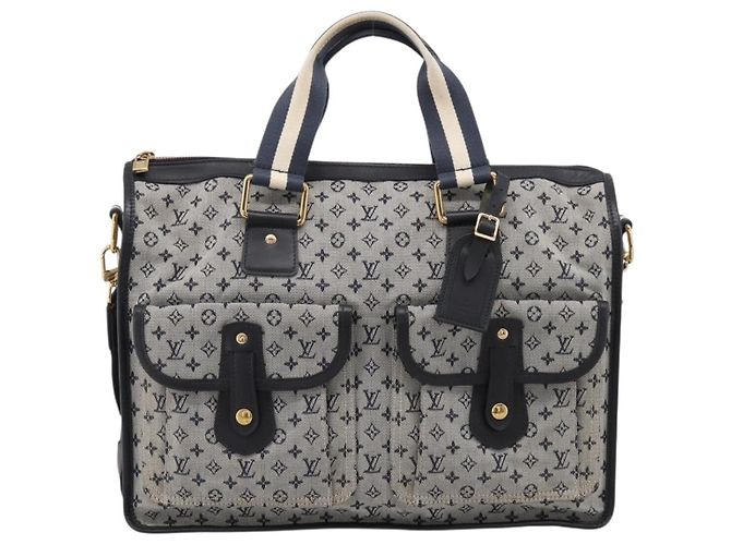 LOUIS VUITTON Monogram Mini Sac Mary Kate 48h Hand Bag Blue M42341 Auth 202608V Blau Monogramm - Ansicht 13
