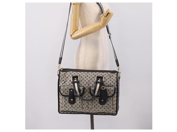 LOUIS VUITTON Monogram Mini Sac Mary Kate 48h Hand Bag Blue M42341 Auth 202608V Blau Monogramm - Ansicht 25