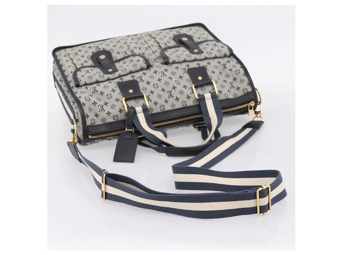 LOUIS VUITTON Monogram Mini Sac Mary Kate 48h Hand Bag Blue M42341 Auth 202608V Blau Monogramm - Ansicht 8