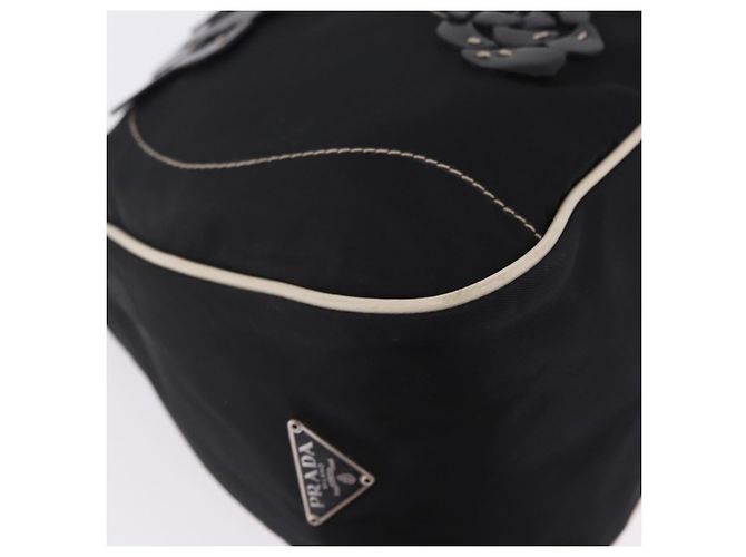 PRADA Schultertasche Nylon Black Silver Auth 202952V Schwarz Silber - Ansicht 15