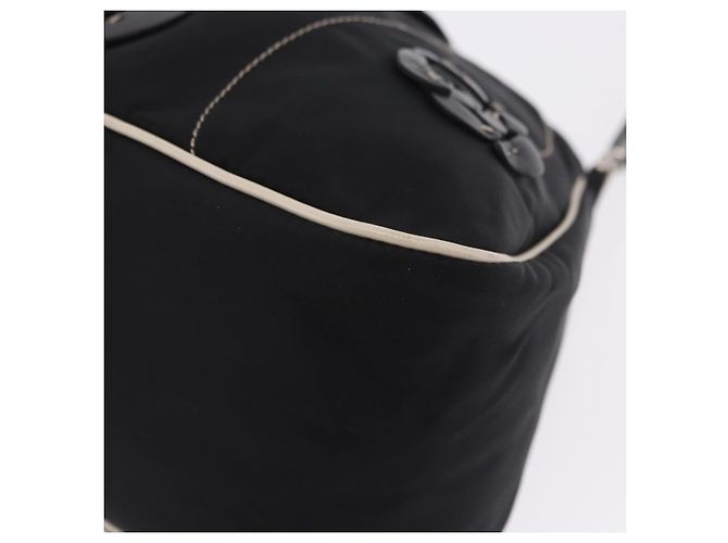 PRADA Schultertasche Nylon Black Silver Auth 202952V Schwarz Silber - Ansicht 16