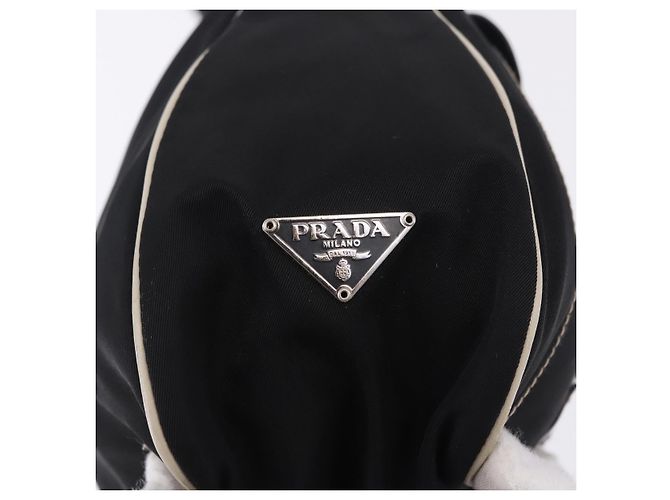 PRADA Schultertasche Nylon Black Silver Auth 202952V Schwarz Silber - Ansicht 19