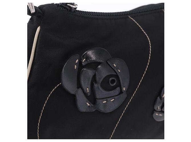 PRADA Schultertasche Nylon Black Silver Auth 202952V Schwarz Silber - Ansicht 20