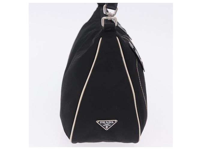 PRADA Schultertasche Nylon Black Silver Auth 202952V Schwarz Silber - Ansicht 5