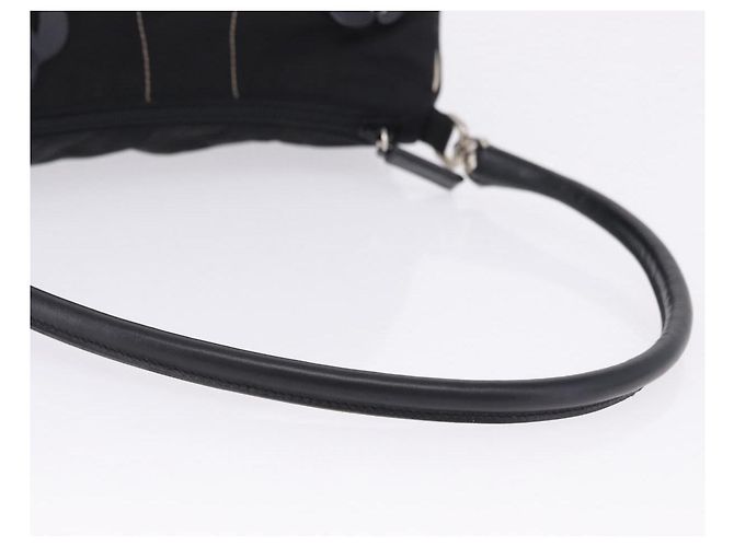 PRADA Schultertasche Nylon Black Silver Auth 202952V Schwarz Silber - Ansicht 8