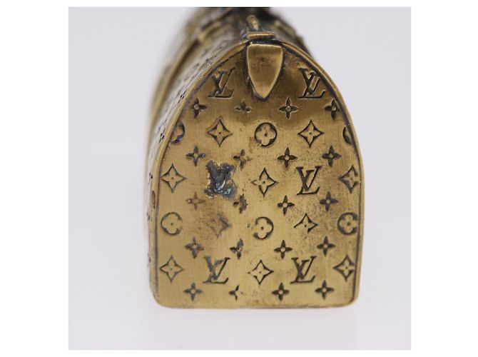 LOUIS VUITTON Monogram Keepall Motif Paper Weight metal Gold LV Auth 197289M Doré - vue 3