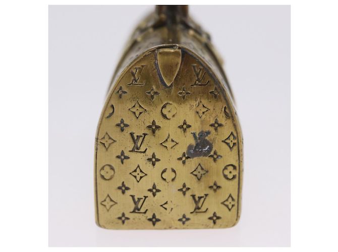 LOUIS VUITTON Monogram Keepall Motif Paper Weight metal Gold LV Auth 197289M Doré - vue 4