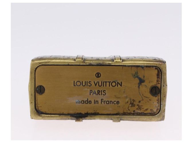 LOUIS VUITTON Monogram Keepall Motif Paper Weight metal Gold LV Auth 197289M Doré - vue 5