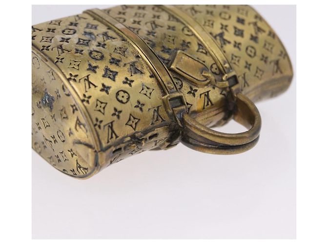 LOUIS VUITTON Monogram Keepall Motif Paper Weight metal Gold LV Auth 197289M Doré - vue 6
