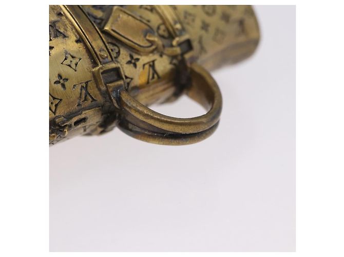 LOUIS VUITTON Monogram Keepall Motif Paper Weight metal Gold LV Auth 197289M Doré - vue 7