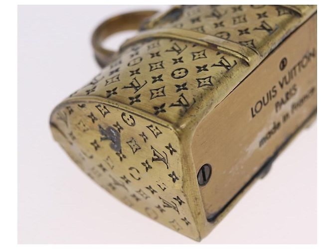 LOUIS VUITTON Monogram Keepall Motif Paper Weight metal Gold LV Auth 197289M Doré - vue 9